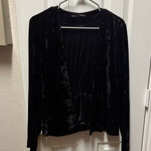 Maurices Black Velvet Jacket